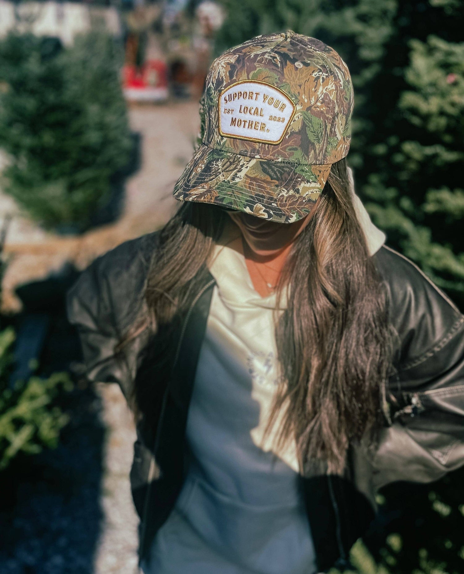 Support Your Local Mother Patch Hat- Camo