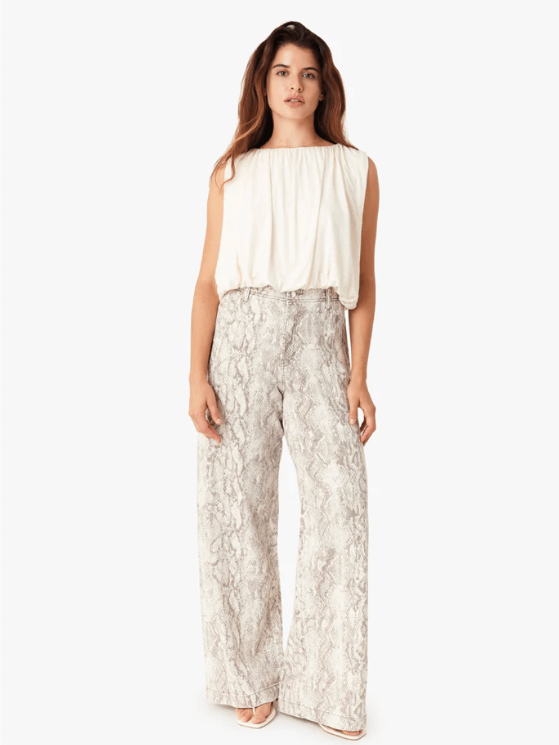 AIDEN SNAKESKIN RELAXED BARREL - The Closet