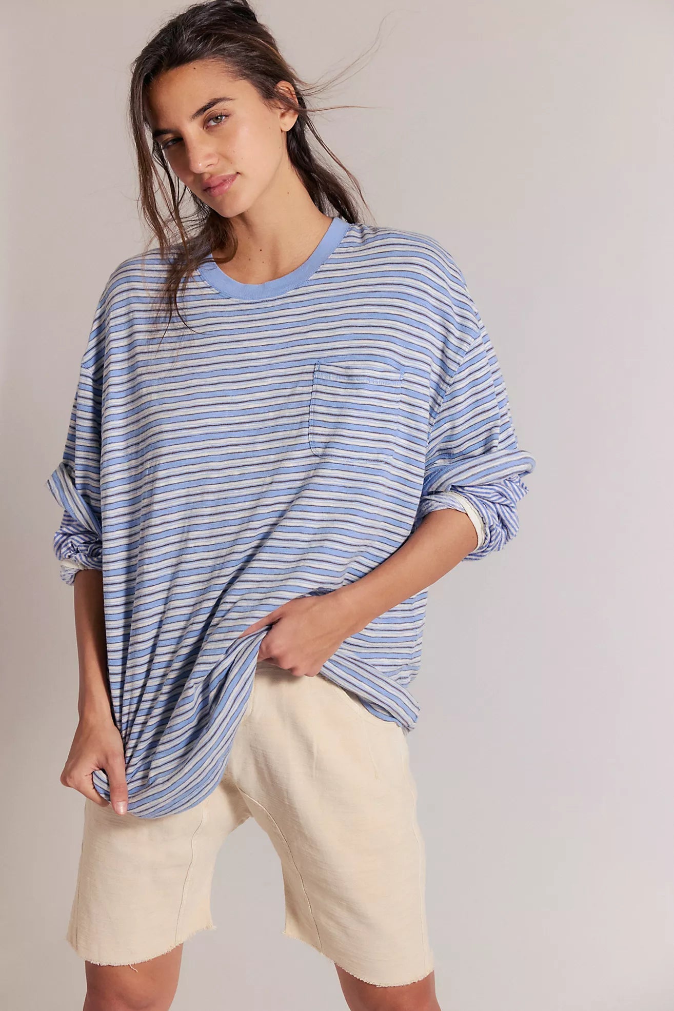 All Love Stripe Pocket Tee - The Closet