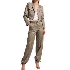 Brandi Olive Gabardine Pants - The Closet