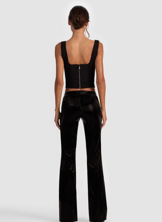 Breslin Embellished Band Tee Corset Top - The Closet