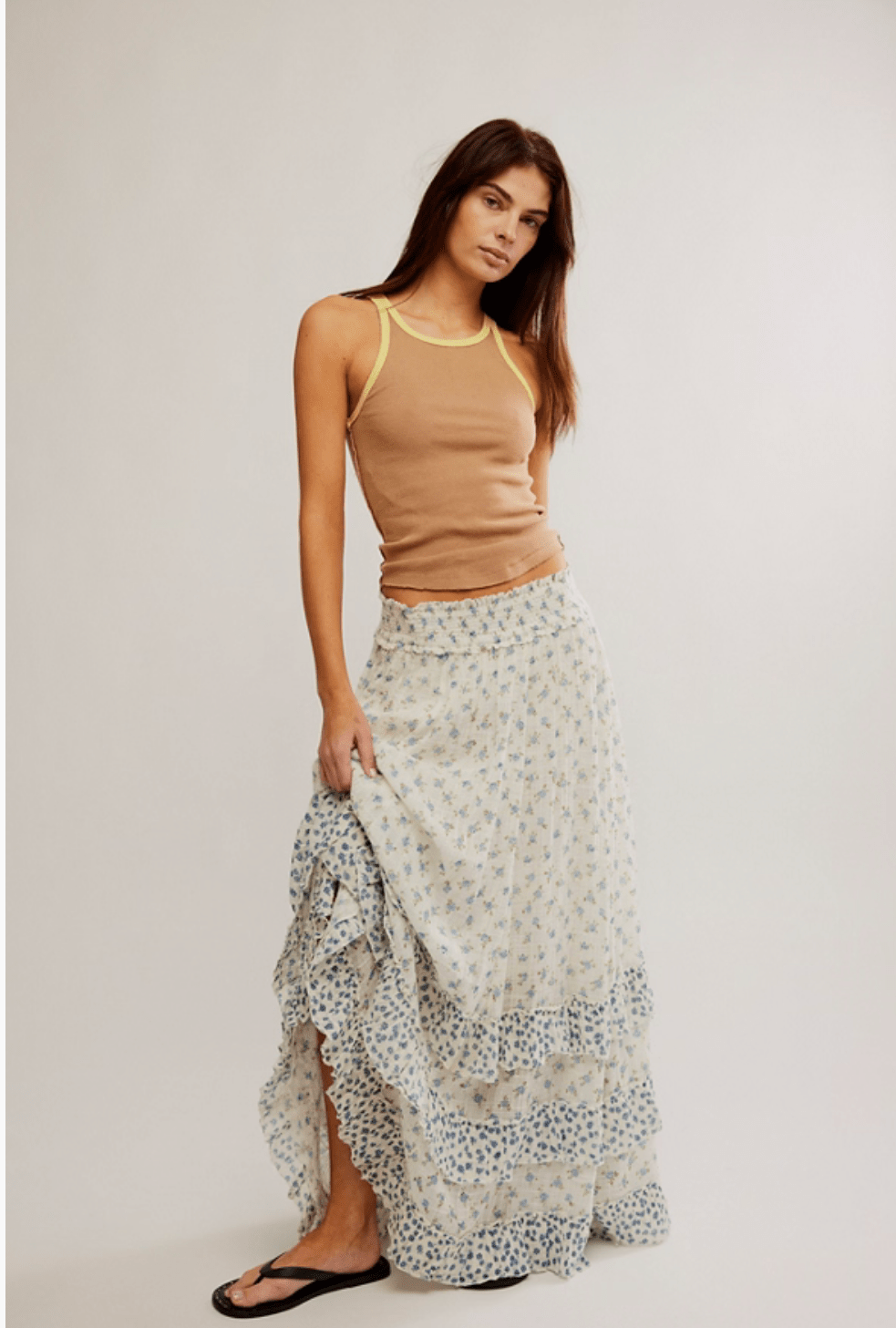 BRYNN PRINTED MAXI SKIRT - The Closet