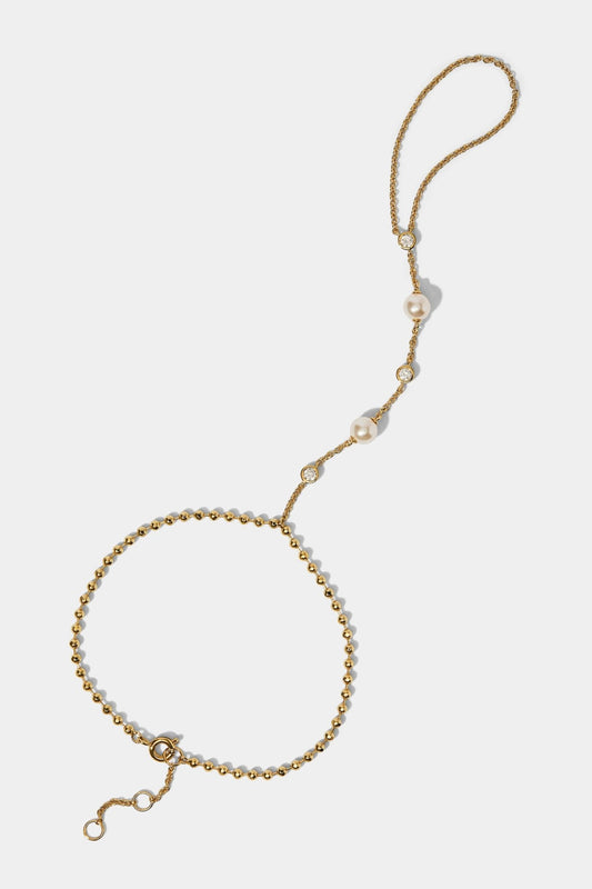 ESME PEARL HAND CHAIN BRACELET - The Closet