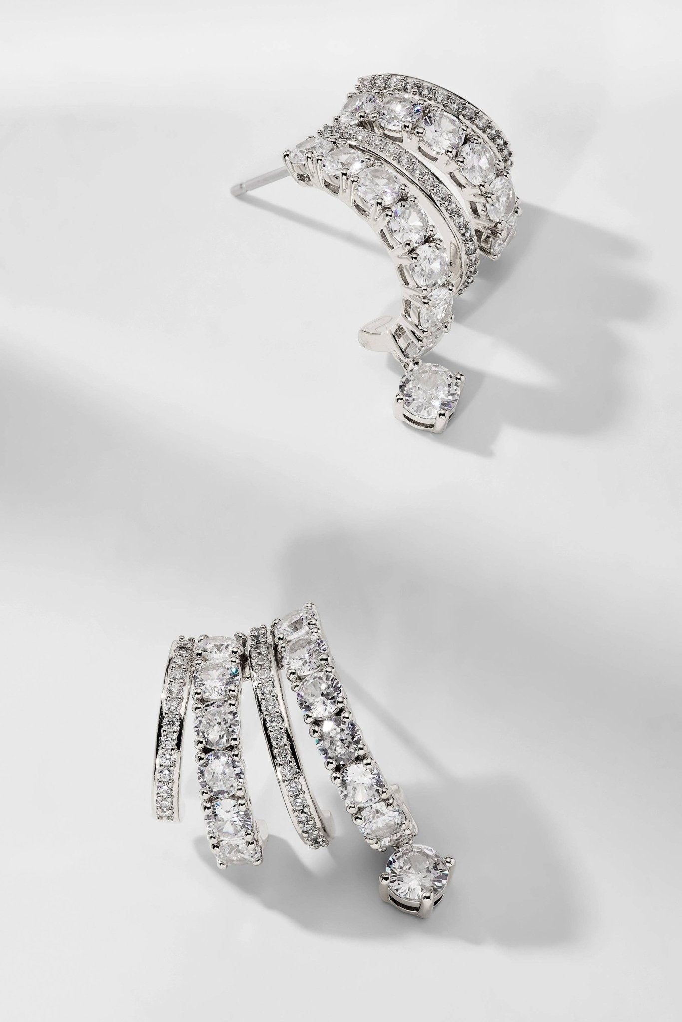 MATCHPOINT MULTI J HOOP CZ EARRINGS - The Closet