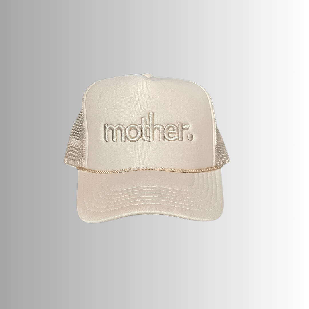 Mother Embroidered Trucker Hat - Sand - The Closet