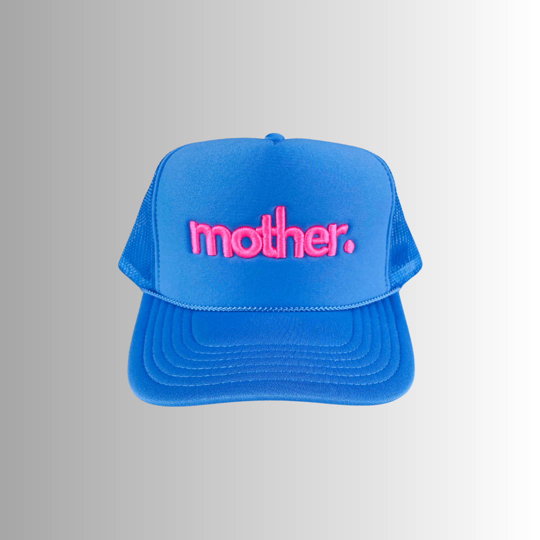 Mother Embroidered Trucker Hat - Sky Blue - The Closet