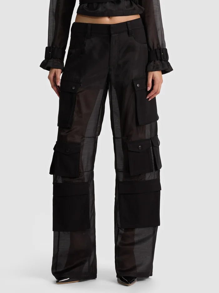 Olympia Sheer Cargo Pant - The Closet