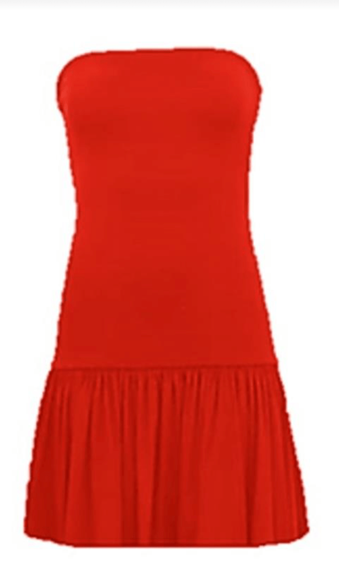 ORIANA STRAPLESS DROP WAIST MINI DRESS - The Closet