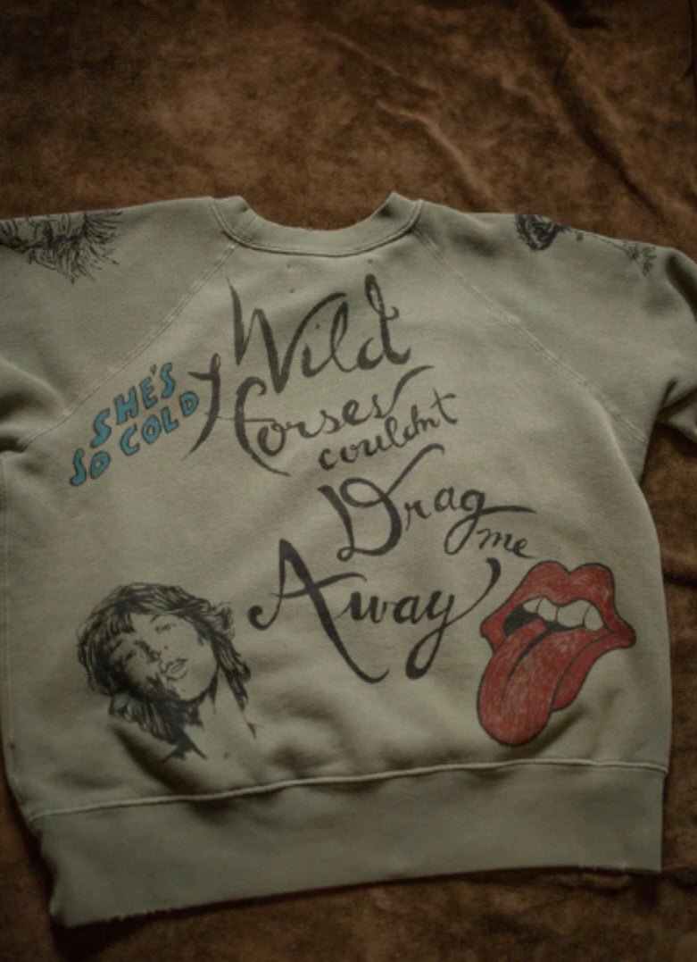 ROLLING STONES SKETCH - SHRUNKEN P.E. SWEATSHIRT - The Closet