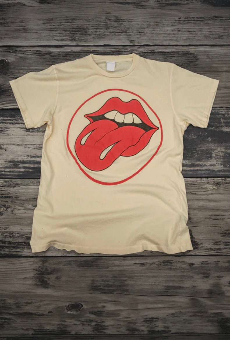 Rolling Stones Yellow Crop Tee - The Closet