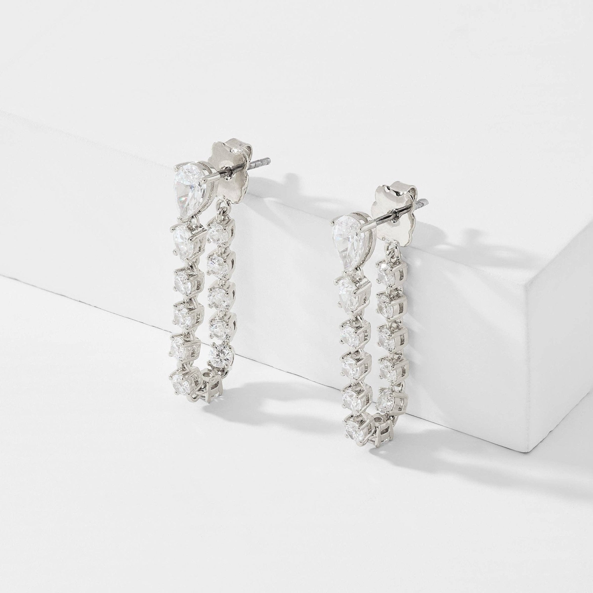 TENNIS ANYONE FRONT BACK EARRINGS - The Closet