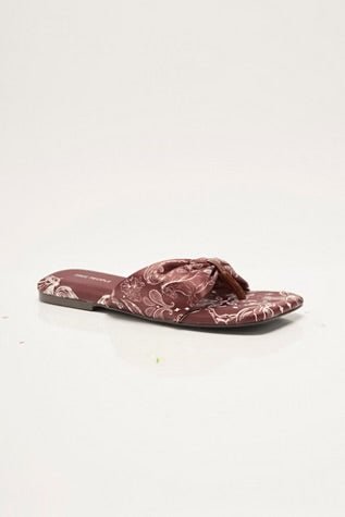 Tia Ruched Printed Sandal - The Closet