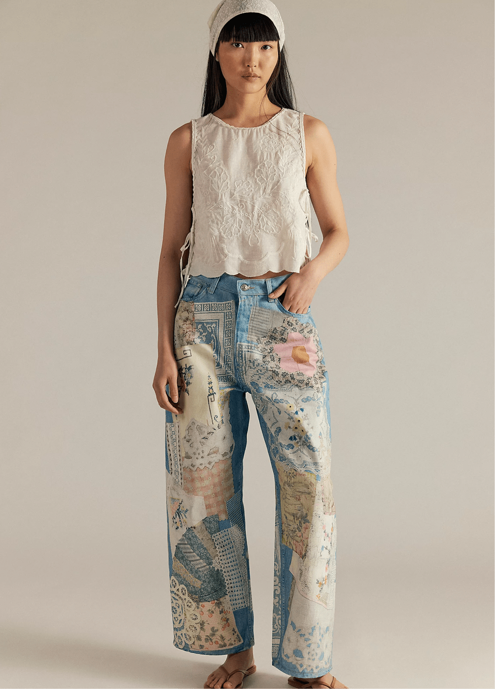 We The Free Illusions Printed Relaxed Jeans - The Closet