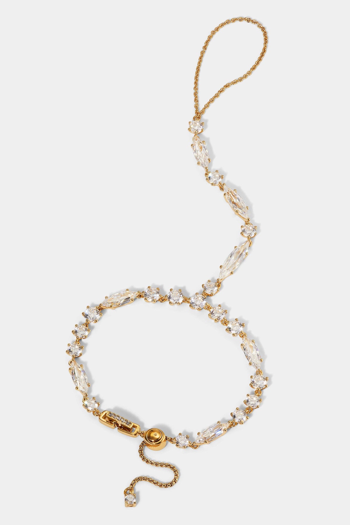 BEATRIX CZ HAND CHAIN BRACELET