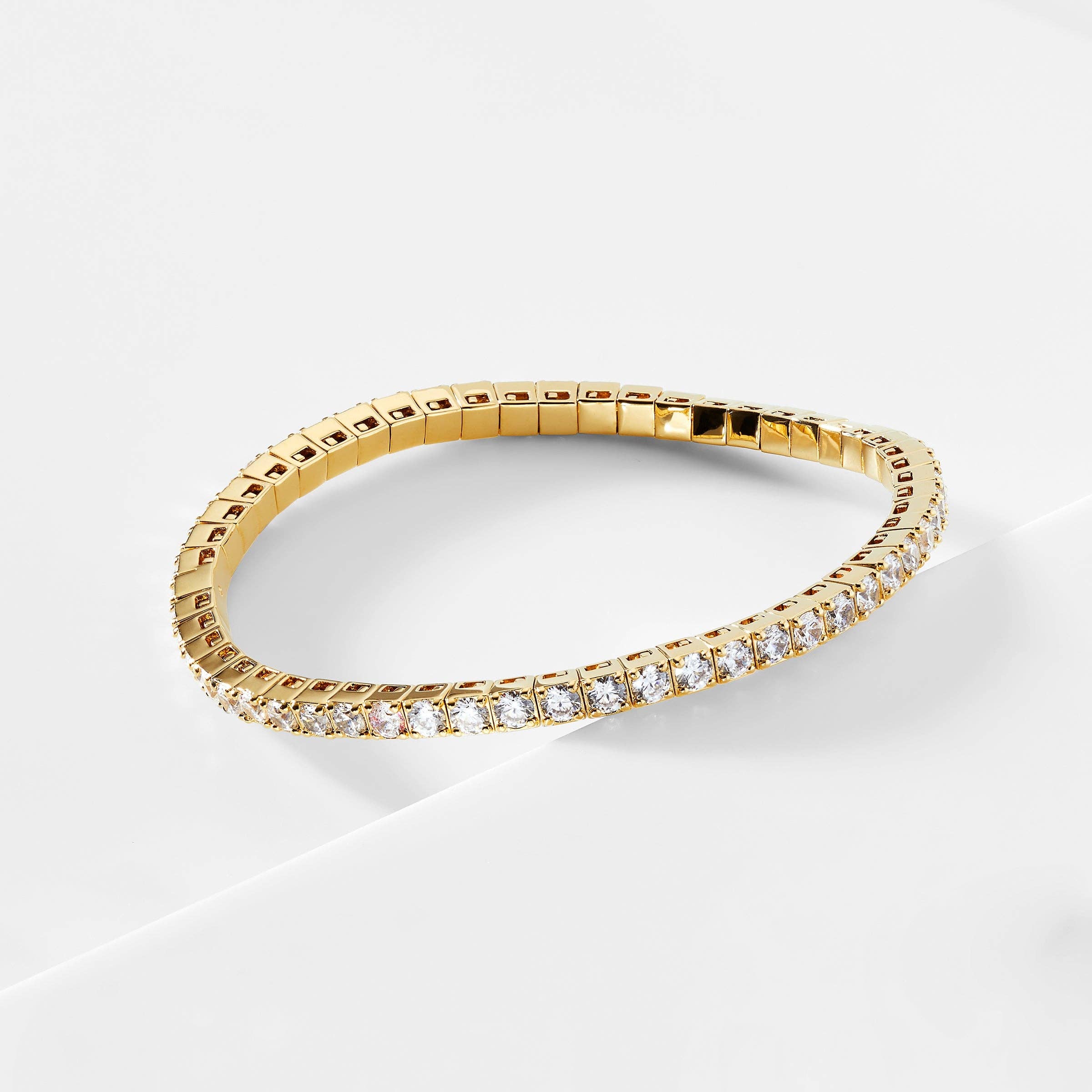 3MM CZ TENNIS STRETCH BRACELET