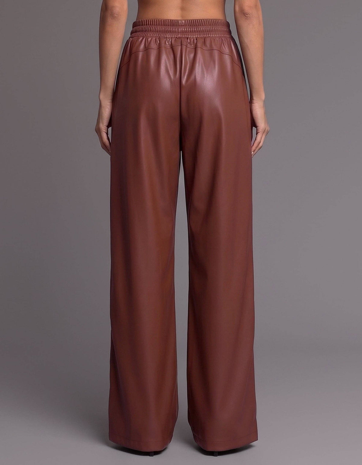 CARA LEATHER PANTS [Mocha]