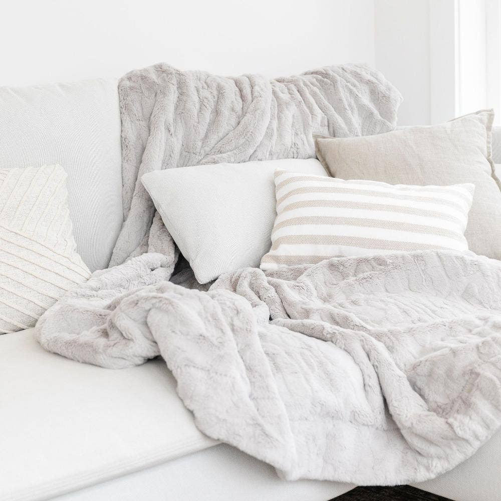 PATTERNED FAUX FUR XL THROW BLANKETS