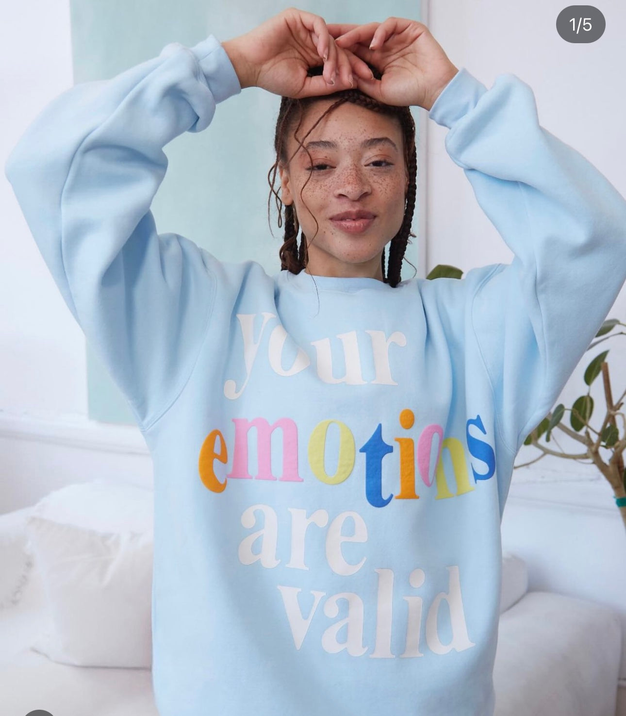 Your Emotions Are Valid Sky Blue Crewneck