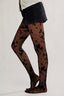 FLOCKED FLORAL TIGHT