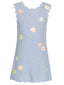 A - LINE CROCHET DRESS W/ FLOWER TRIM - The Closet