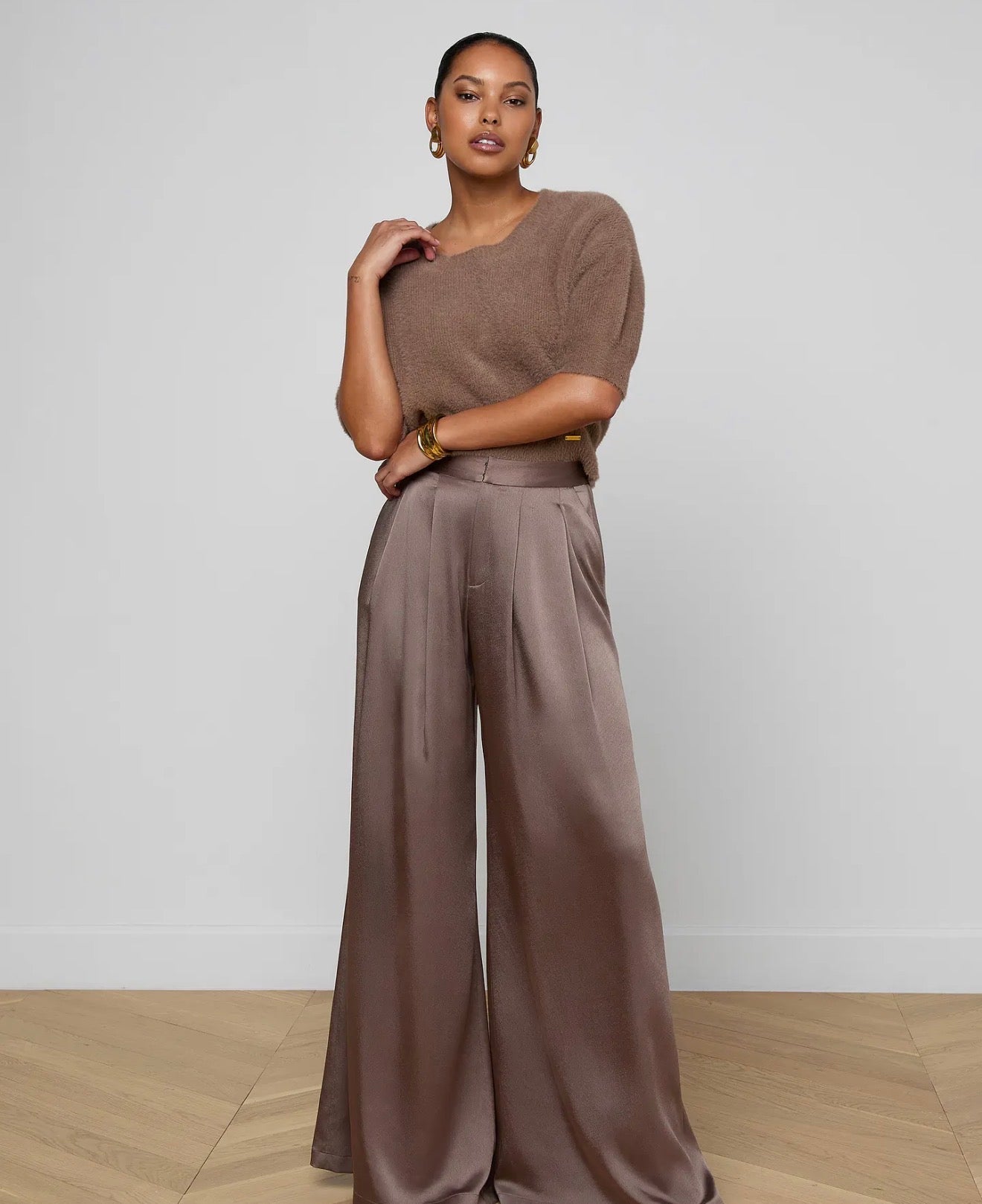 Aubrie Satin Pant - The Closet