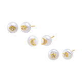 Celestial Pearl Stud Earring Combo Set - The Closet