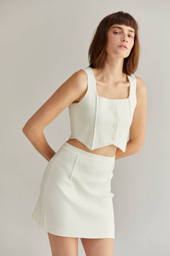Charlotte Jacquard Knit Vest Top - The Closet