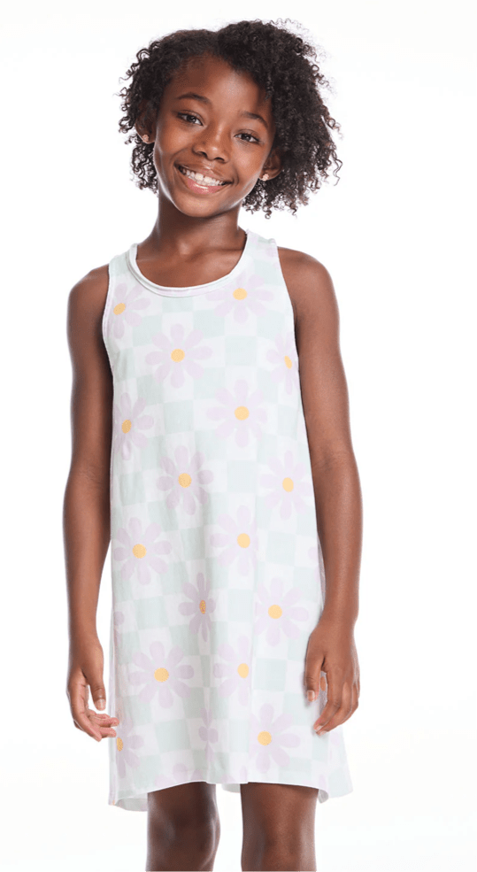 CHASER DAISY CHECK TANK TOP DRESS - The Closet