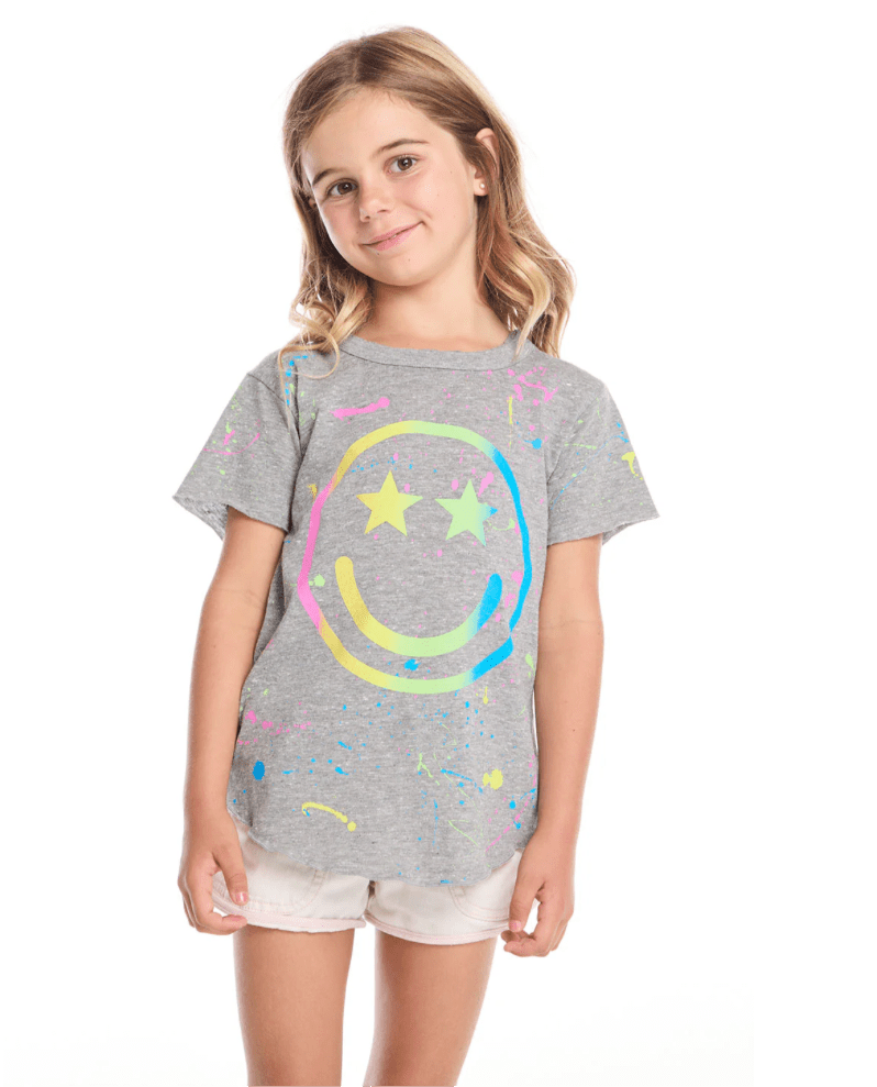 CHASER HAPPY SMILEY FACE GIRLS TEE - The Closet