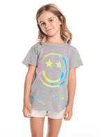 CHASER HAPPY SMILEY FACE GIRLS TEE - The Closet