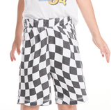 CHASER WAVY CHECK BOYS SHORTS - The Closet