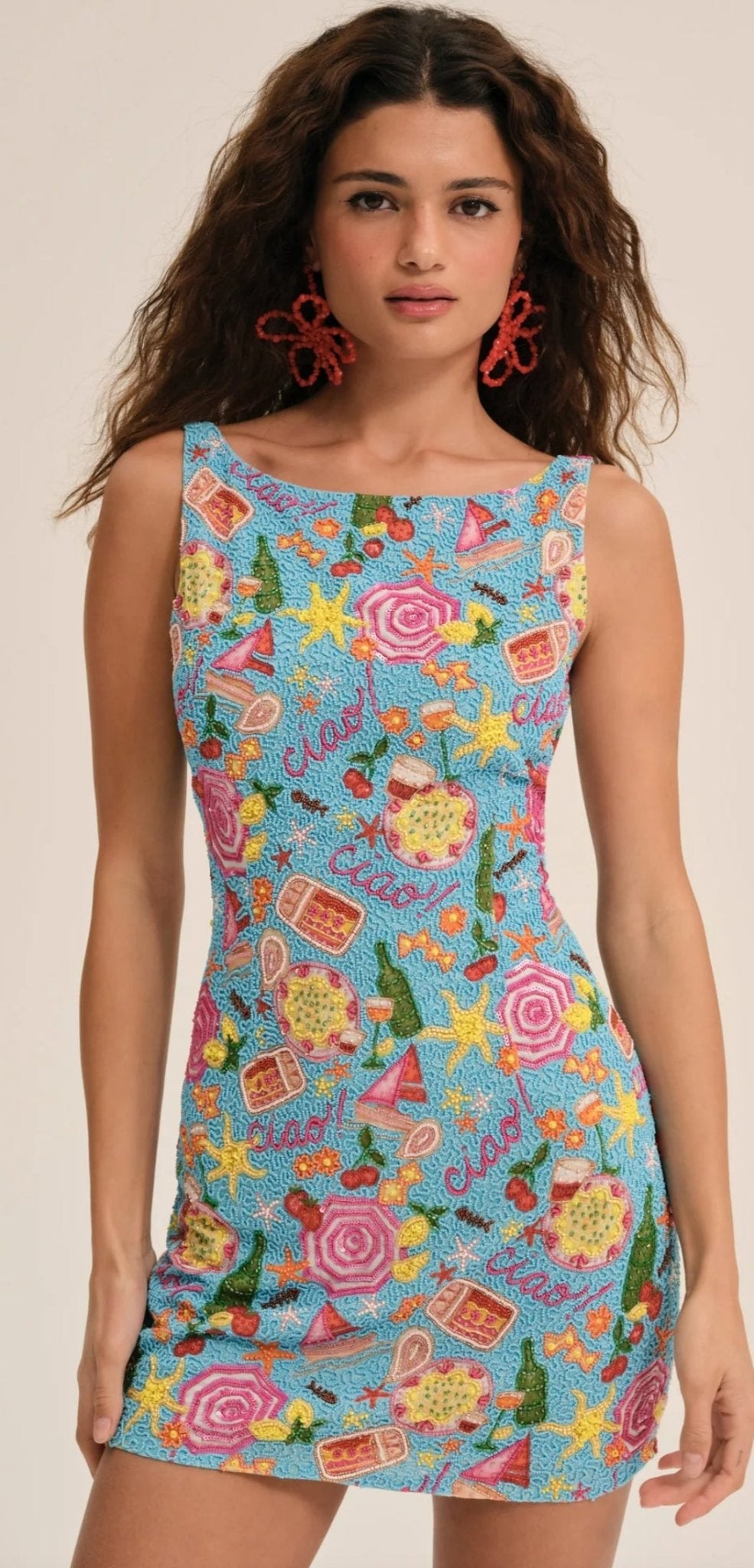 CIAO BEADED MINI DRESS - The Closet
