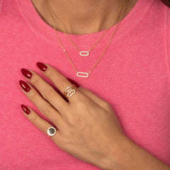 CZ Pave Round Signet Pinky Ring - The Closet