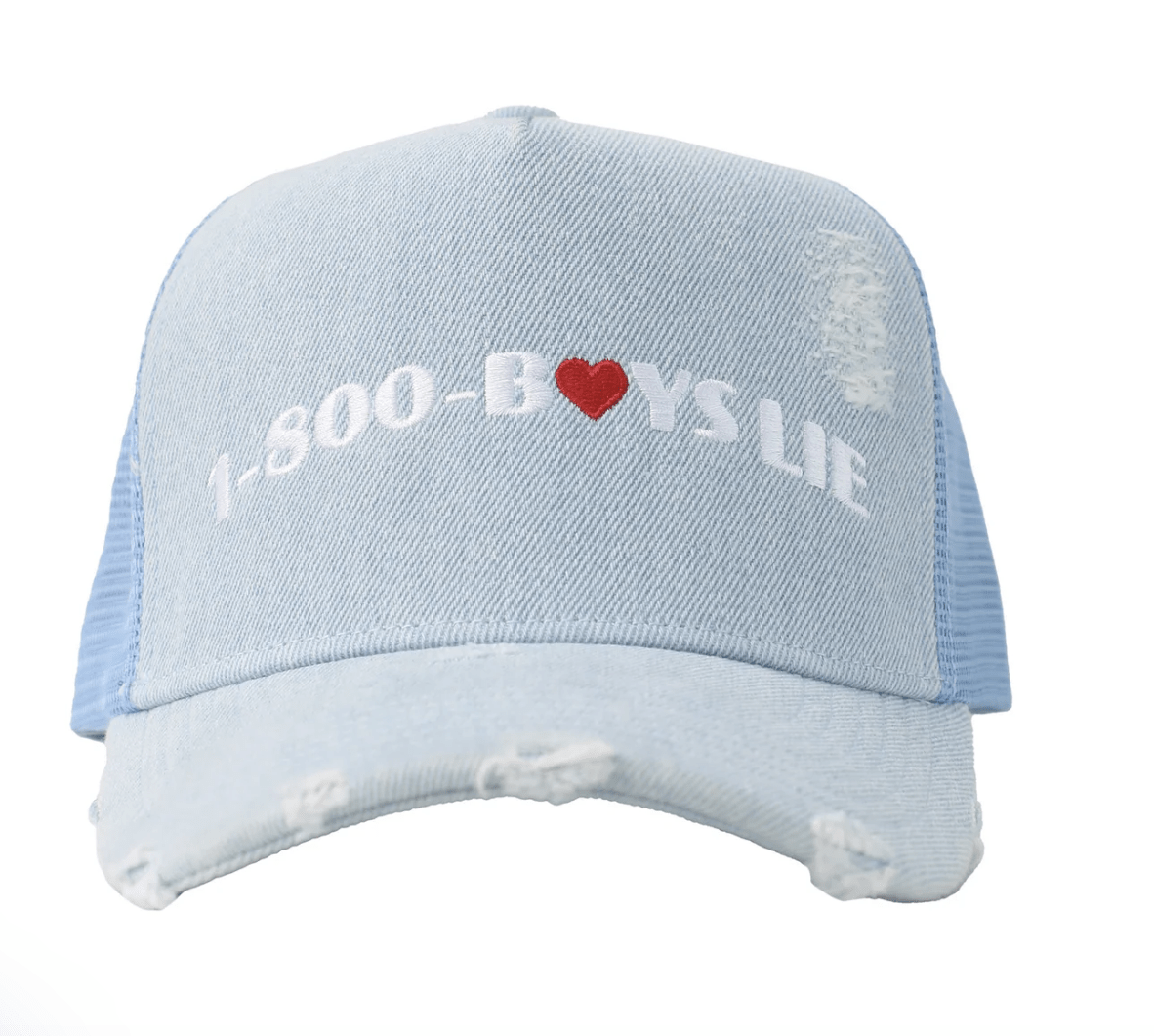 DENIM 1 - 800 HEART TRUCKER HAT - The Closet