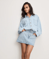 DENIM SHIRT DRESS - The Closet