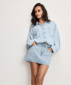 DENIM SHIRT DRESS - The Closet