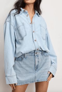 DENIM SHIRT DRESS - The Closet
