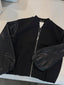 FAUX LEATHER BUBBLE BOMBER - The Closet