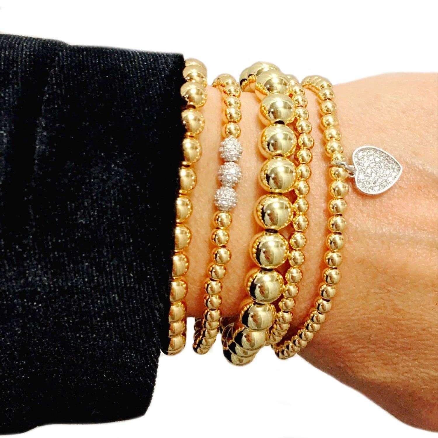 Goldie Beaded Stretch Bracelet Stack - The Closet