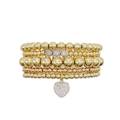 Goldie Beaded Stretch Bracelet Stack - The Closet