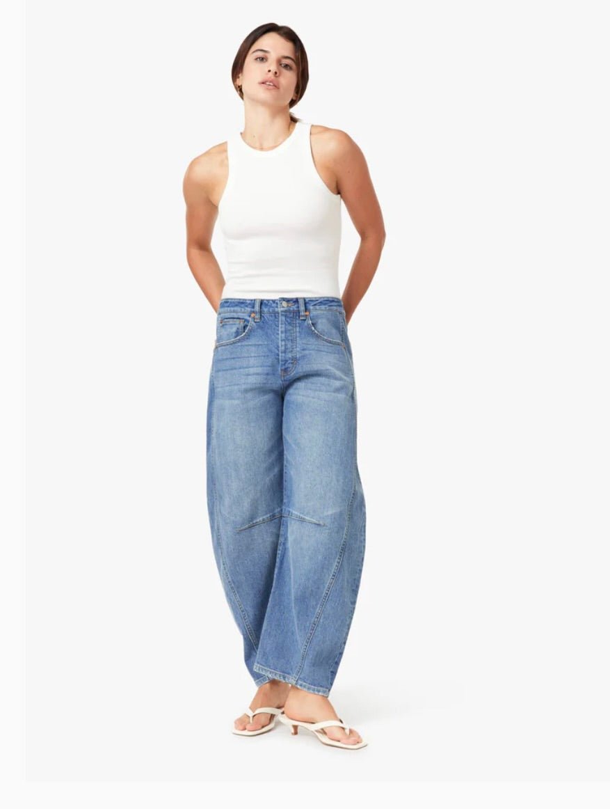 Harper High Rise Cropped Barrel - The Closet