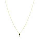 Ines Raindrop Necklace Emerald - The Closet