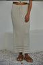 KNIT SWEATER COTTON CROCHET MIDI SKIRT - The Closet