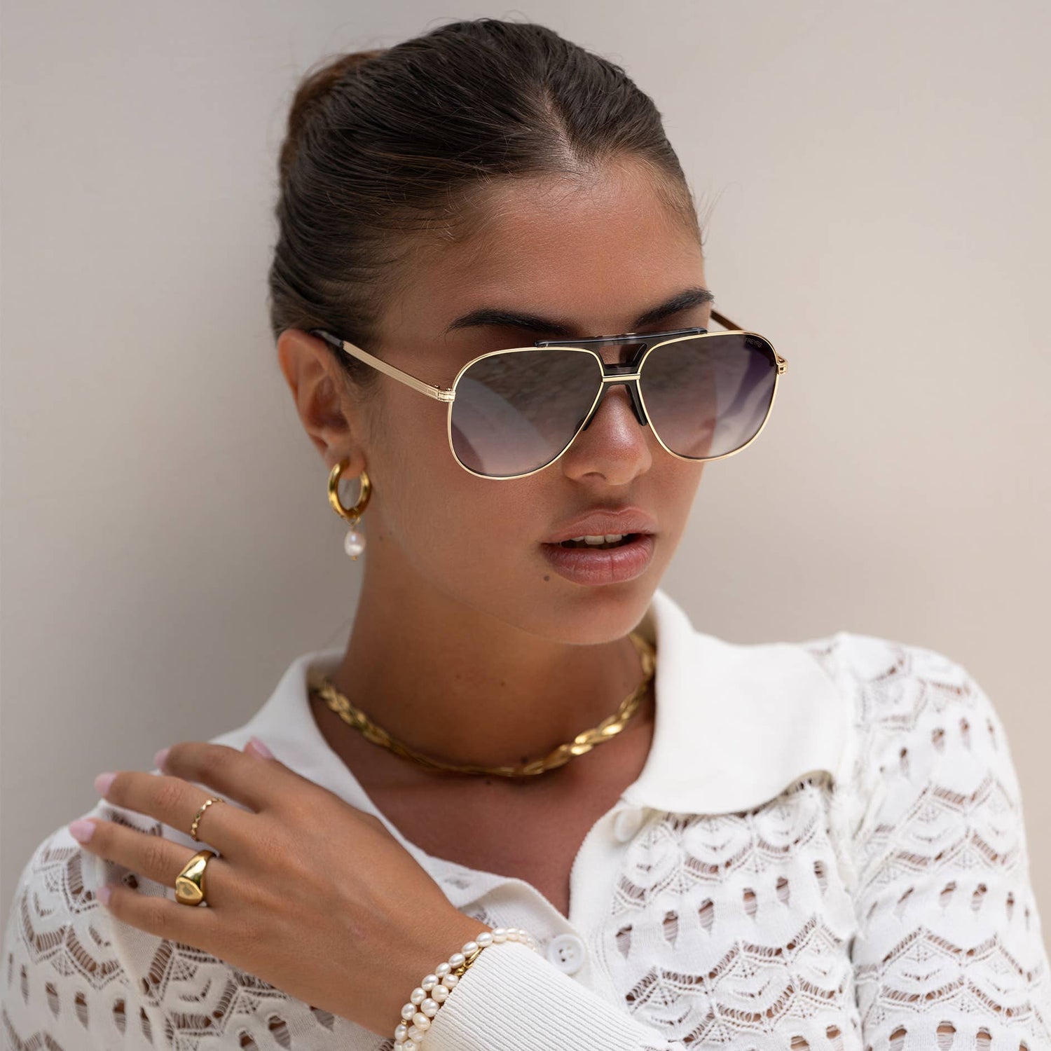 Logan ( NEW ) Acetate Aviator Unisex Sunglasses - The Closet