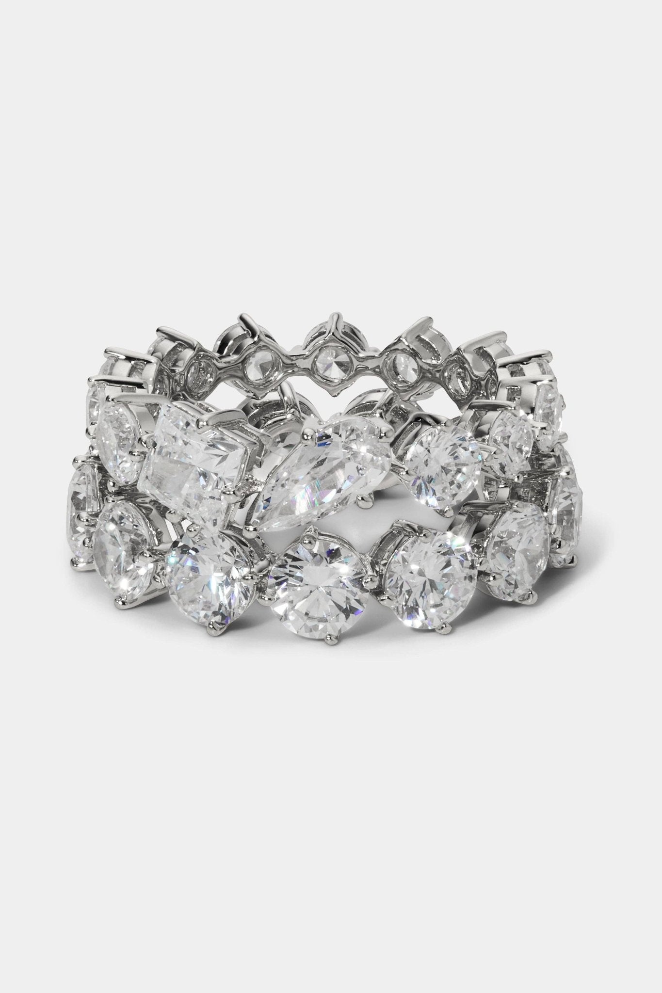 LUCIA MIXED CZ RING SET - The Closet