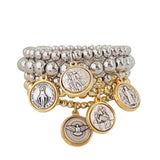Mary Stack of 5 Religious Prayer Bracelets - The Closet
