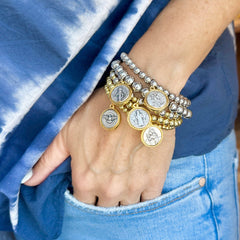 Mary Stack of 5 Religious Prayer Bracelets - The Closet
