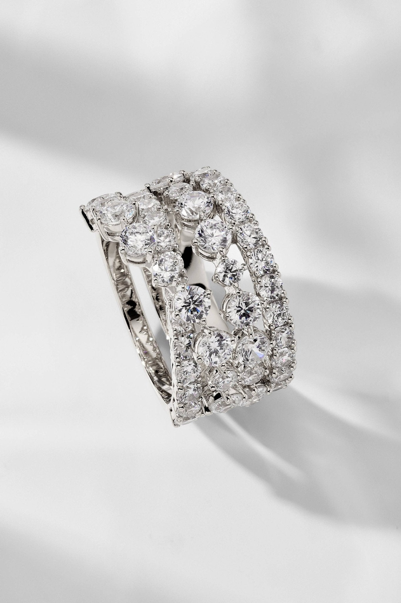 MATCHPOINT CRISSCROSS CZ RING - The Closet