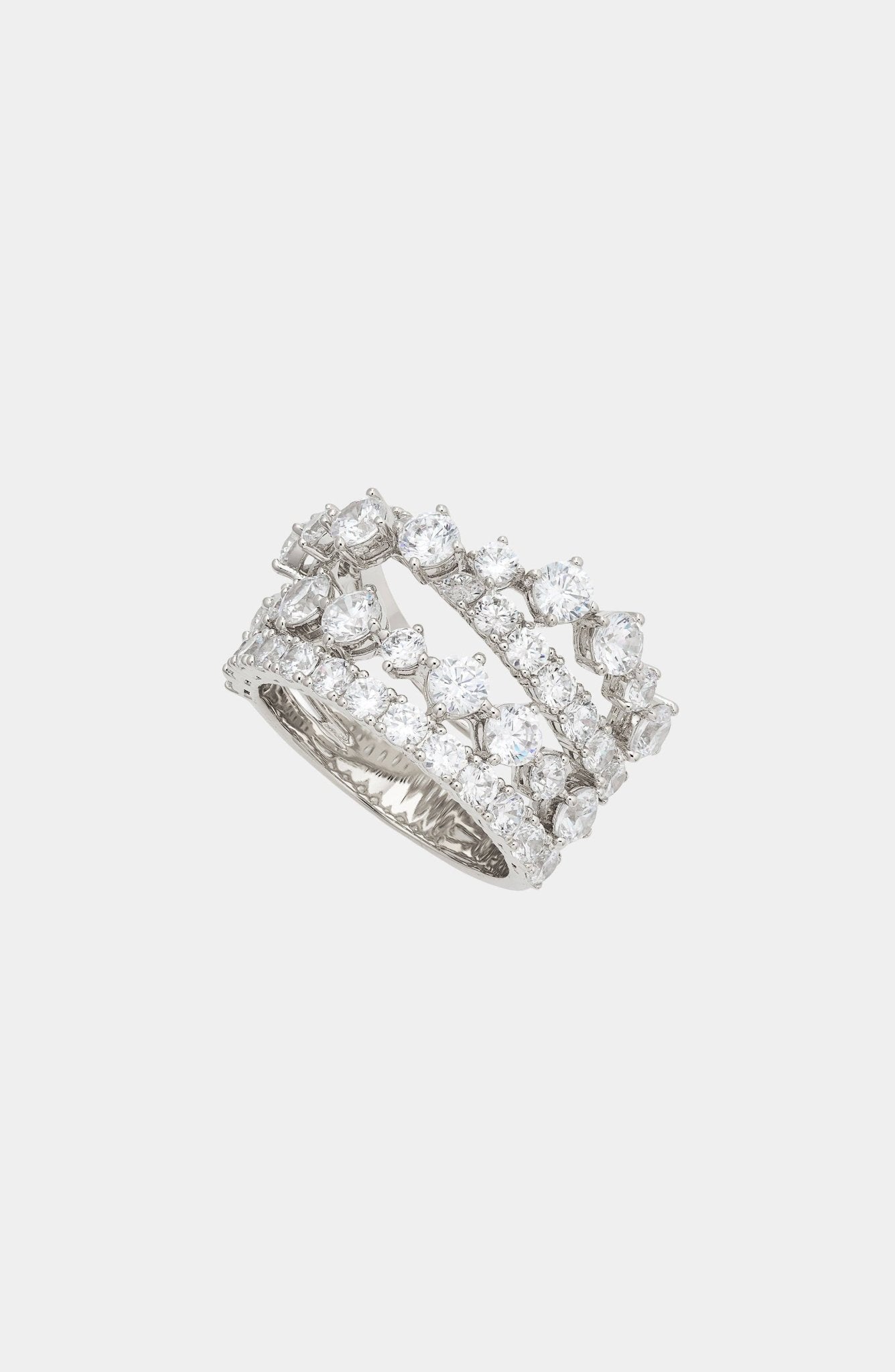 MATCHPOINT CRISSCROSS CZ RING - The Closet