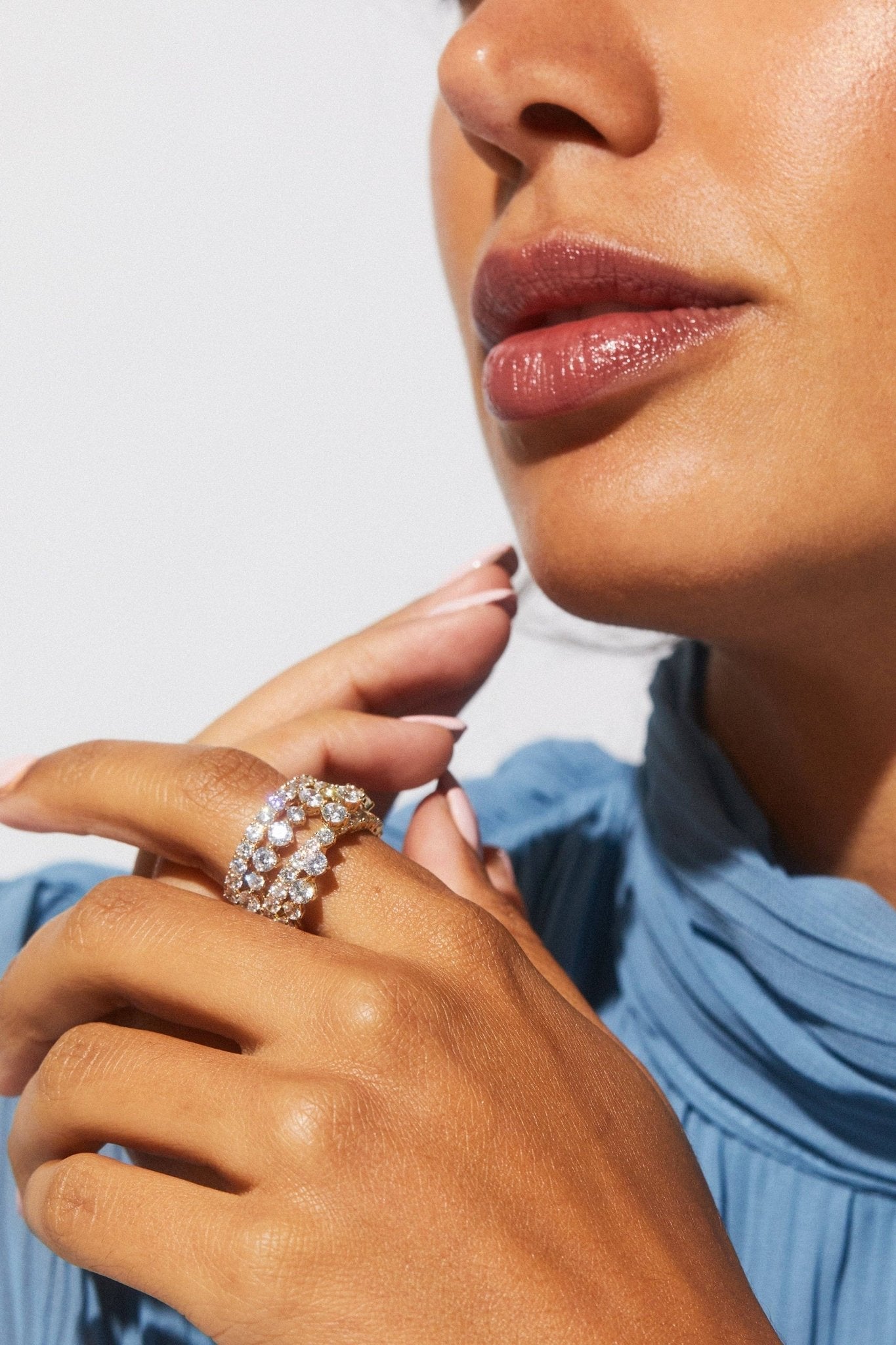 MATCHPOINT CRISSCROSS CZ RING - The Closet